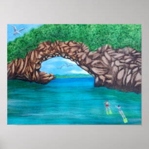 Affiche Plongée en apnée au paradis