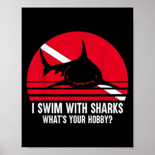 Affiche Plongée plongée Gift Shark Océan Plongée Vintage p