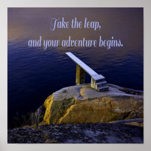 Affiche Plongée Prenez Le Leap Adventure