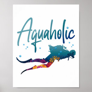 Affiche Plongée Sous-Marine Je Sais Que Je Plonge Comme Un