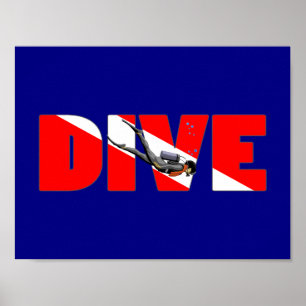 Affiche Plongée sous-marine plongée