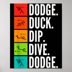 Affiche Plongeon canard I Jeux de balles I Dodgeball drôle
