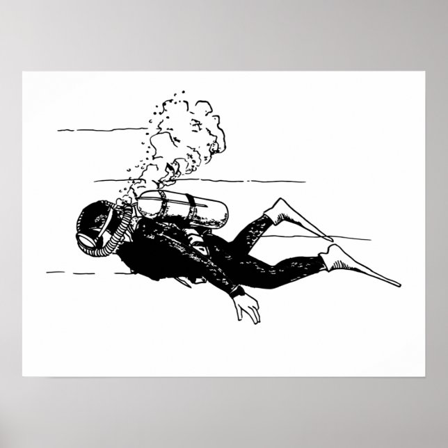 Affiche Plongeur (Devant)