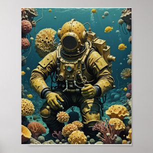 Affiche Plongeur de sponges