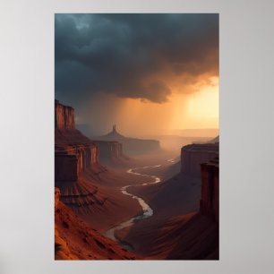 Affiche Pluie ardente sur le canyon