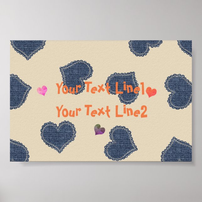 Affiche Pluie cardiaque Bébé Enfants Imprimer (Devant)