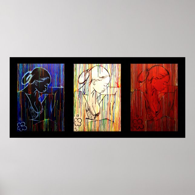 Affiche Pluie créole - drapeau tricolore (Devant)