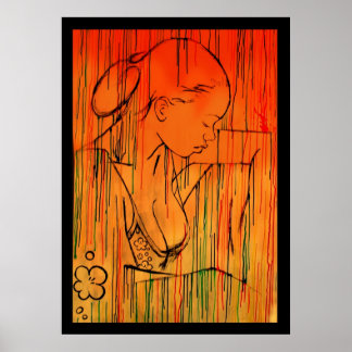 Affiche Pluie créole jaune