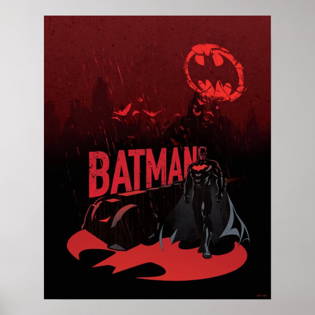 Affiche Pluie de Batman Crimson (Devant)