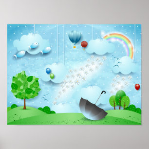 Affiche Pluie de fleurs