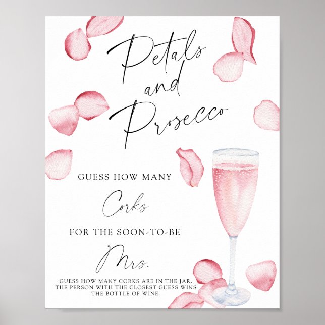 Affiche Pluie de Mariée Devinez Combien de Bouchons (Devant)