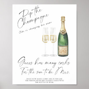 Affiche Pluie de Mariée Devinez Combien de Bouchons