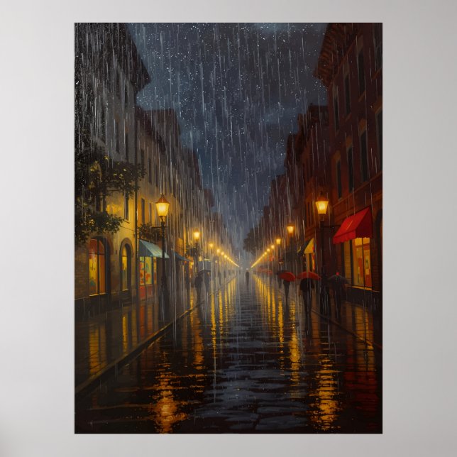 Affiche Pluie de minuit dans la ville (Devant)