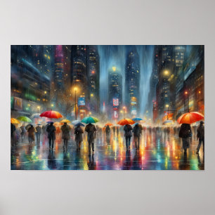 Affiche Pluie du centre-ville