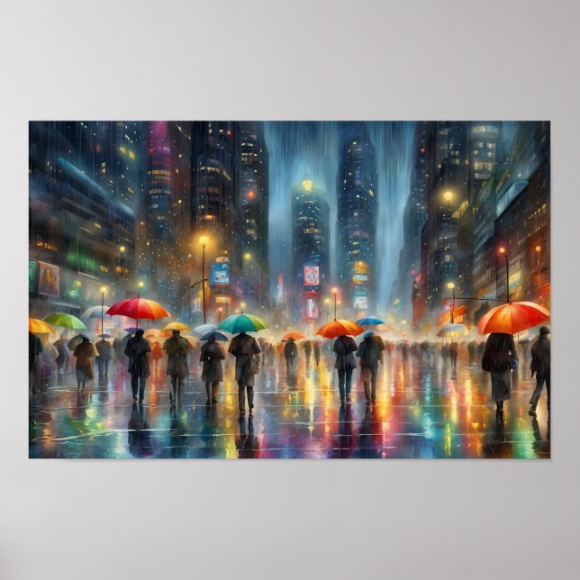 Affiche Pluie du centre-ville (Devant)