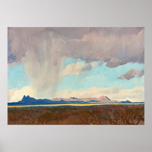 Affiche Pluie pour le Golfe par Maynard Dixon (Devant)