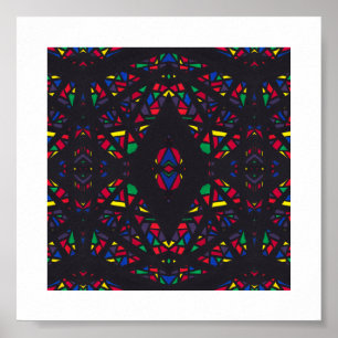 Affiche Pluie spectroscopique Résumé Gouache Art