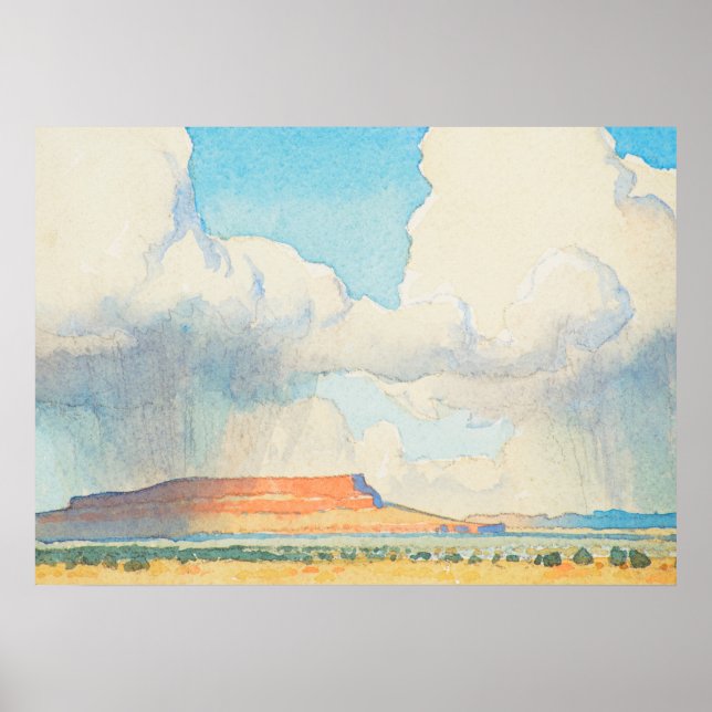 Affiche Pluie sur la Mesa, 1945 par Maynard Dixon (Devant)