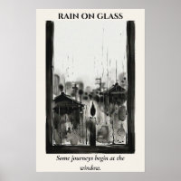 Pluie sur Verre — Lavis d'Encre Sumi-e