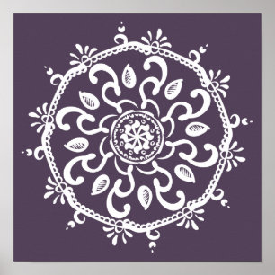 Affiche Plum Mandala