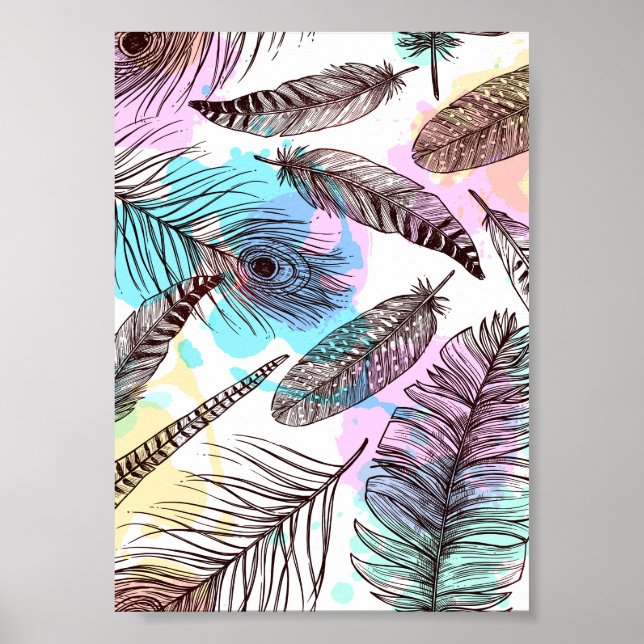 Affiche Plume de paon (Devant)