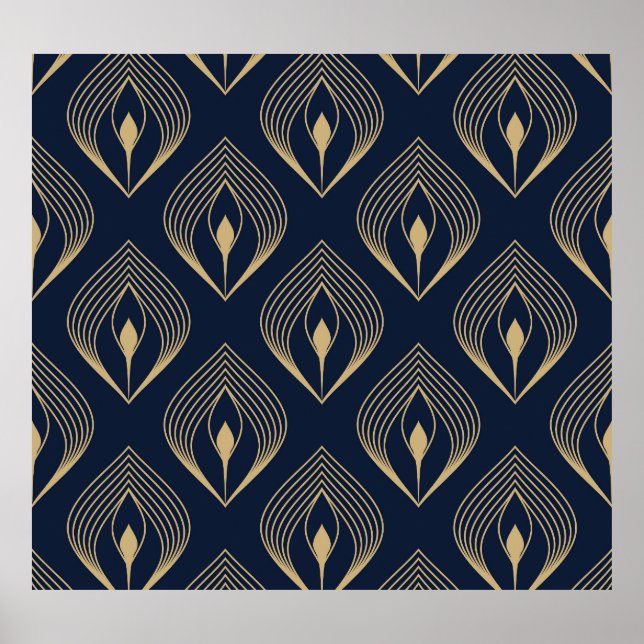 Affiche Plume de paon : Paisley floral (Devant)