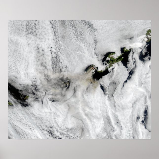 Affiche Plume du volcan Okmok, îles Aléoutiennes 2 (Devant)