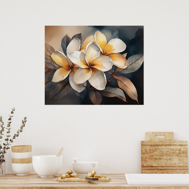 Affiche Plumeria Doré (Cuisine)