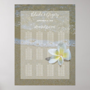 Affiche Plumeria Frangipani sur le Mariage de sable