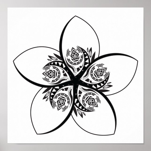 Affiche plumérie (Devant)