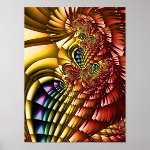 Affiche Plumes arc-en-ciel