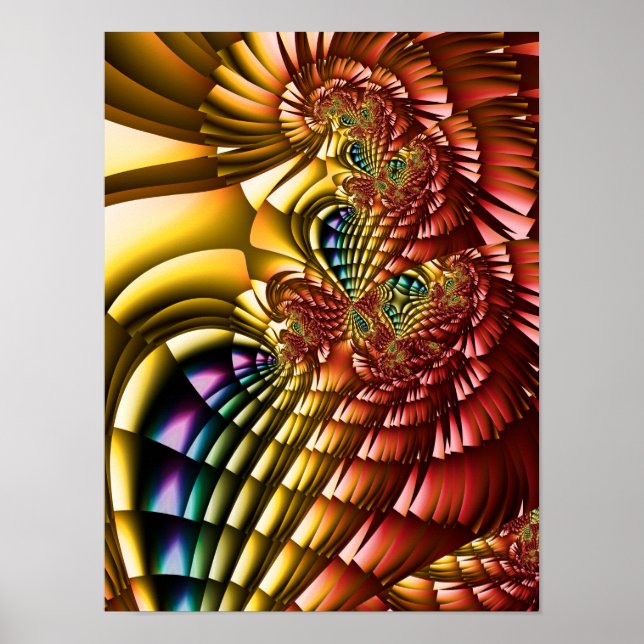 Affiche Plumes arc-en-ciel (Devant)