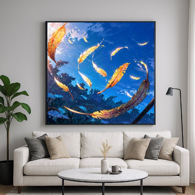 Affiche Plumes de débordement - Style d'illustration spect (Créateur téléchargé)