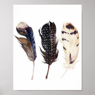 Affiche Plumes Mur Art, Plumes Imprimables,