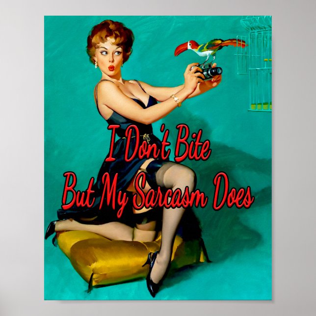 Affiche Plumes rouillées des années 1950 par Gil Elvgren (Devant)