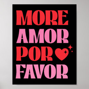 Affiche Plus Amor Por Favoriser Rétro Love Valentine Aesth
