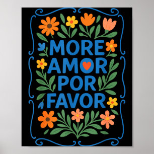 Affiche Plus d'amour en faveur de la citation d'amour lati