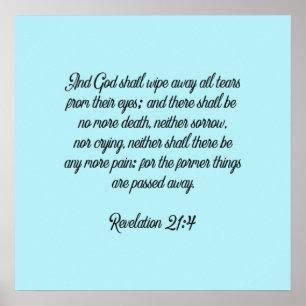 Affiche Plus De Chagrin Plus De Douleur Écriture Chrétienn