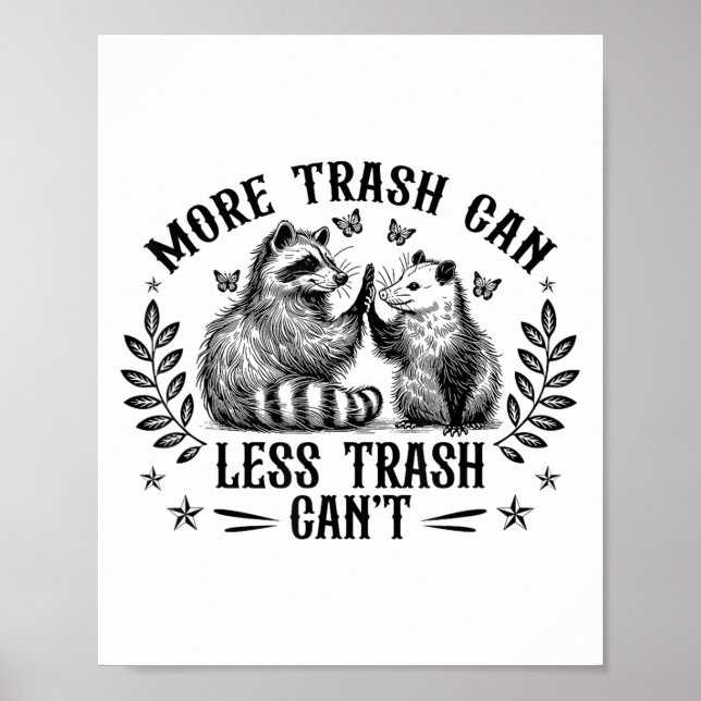 Affiche Plus De Déchets Peuvent Moins De Déchets Cant Funn (Devant)
