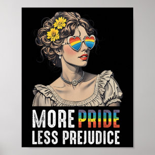 Affiche Plus de Fierté Moins de Préjugés Lgbtq Fière Allié