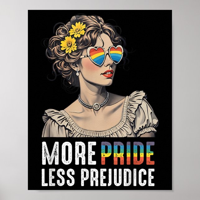 Affiche Plus de Fierté Moins de Préjugés Lgbtq Fière Allié (Devant)