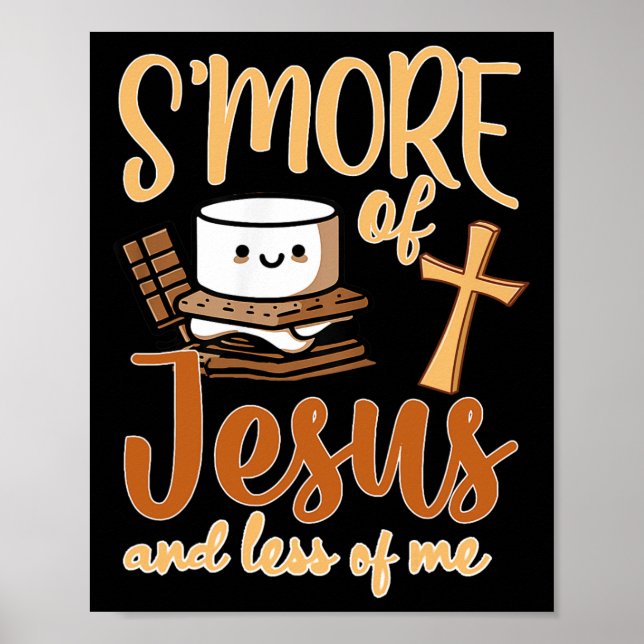 Affiche Plus De Jésus Moins De Moi Camping Chrétien Camper (Devant)