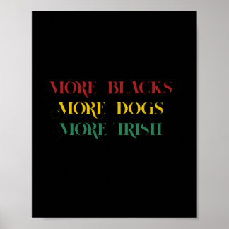 Affiche Plus de Noirs Plus de Chiens Plus d'Irlandais - bl