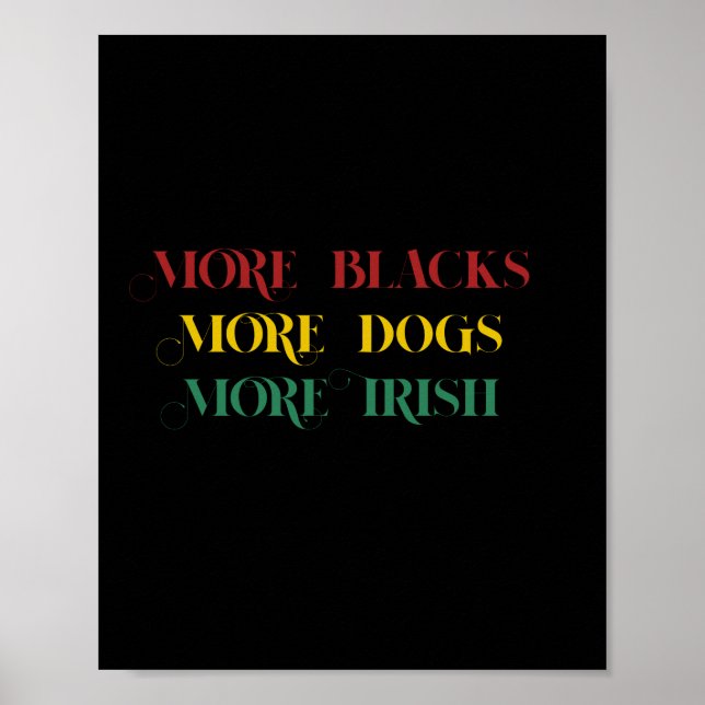 Affiche Plus de Noirs Plus de Chiens Plus d'Irlandais - bl (Devant)