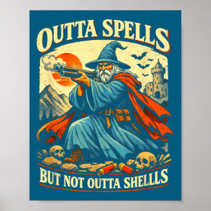 Affiche Plus de sorts mais pas sans coquilles magicien fan