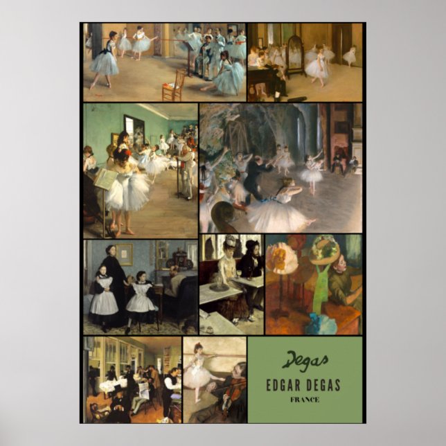 Affiche Plus d'impressionnisme célèbre par Edgar Degas (Devant)