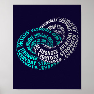 Affiche Plus Fort Chaque Jour – Motivation Fitness Inspira