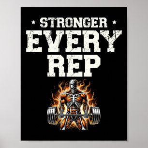 Affiche Plus fort Chaque Rep Poids Poids Bodybuilding Body