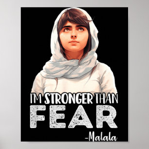 Affiche Plus fort que la peur Citation de Malala Yousafzai