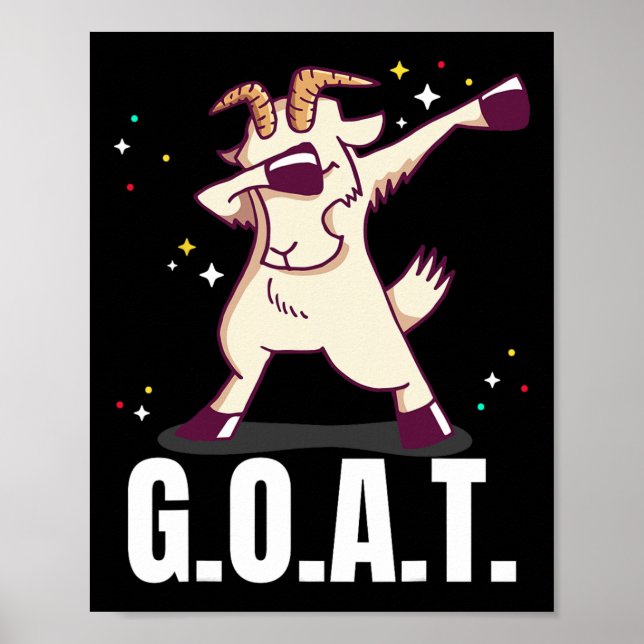 Affiche Plus grand de tous les temps G.o.a.t. Funny Chèvre (Devant)